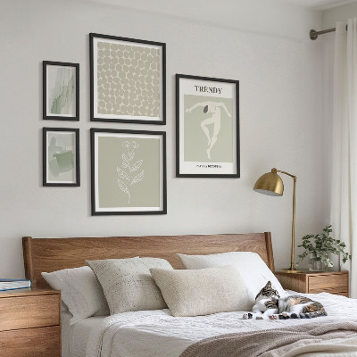 Bildergalerie-set für die wand Stilvolles Grafikdesign in Grün