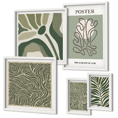 Modernes wandbilder-set Abstrakte Boho-Pflanzenformen