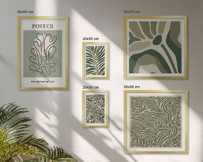 Modernes wandbilder-set Abstrakte Boho-Pflanzenformen