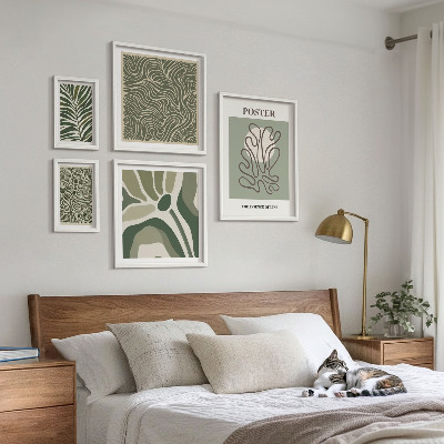 Modernes wandbilder-set Abstrakte Boho-Pflanzenformen