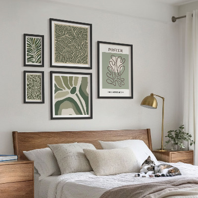 Modernes wandbilder-set Abstrakte Boho-Pflanzenformen