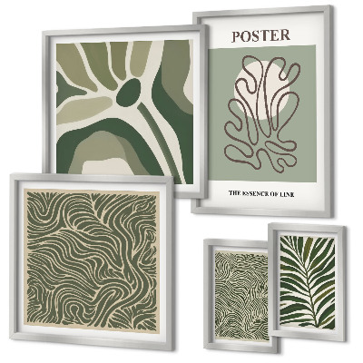 Modernes wandbilder-set Abstrakte Boho-Pflanzenformen