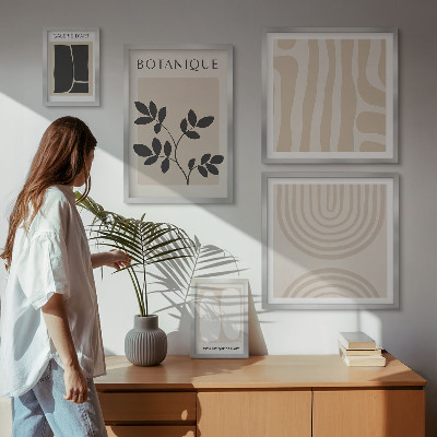 Modernes wandbilder-set Stilvolle Pflanzengrafiken