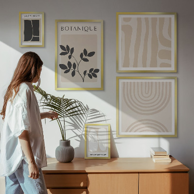 Modernes wandbilder-set Stilvolle Pflanzengrafiken
