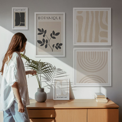 Modernes wandbilder-set Stilvolle Pflanzengrafiken
