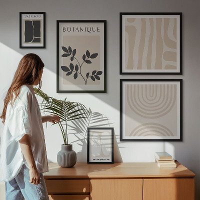 Modernes wandbilder-set Stilvolle Pflanzengrafiken
