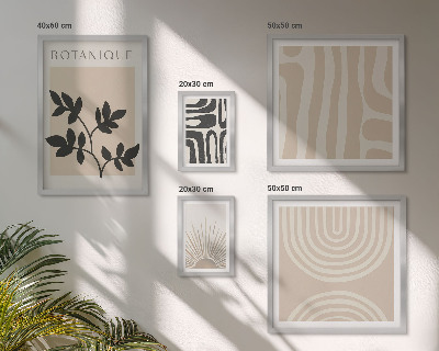 Modernes wandbilder-set Stilvolle, neutrale Pflanzenmotive