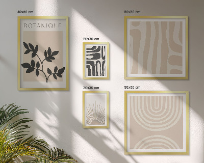 Modernes wandbilder-set Stilvolle, neutrale Pflanzenmotive