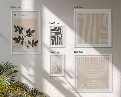 Modernes wandbilder-set Stilvolle, neutrale Pflanzenmotive