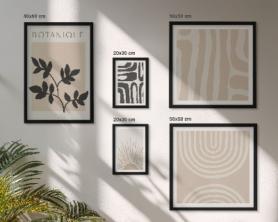 Modernes wandbilder-set Stilvolle, neutrale Pflanzenmotive