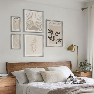 Bilderset fürs sofa Stilvolle florale geometrische Dekorationen