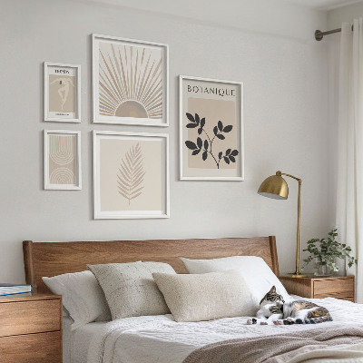 Bilderset fürs sofa Stilvolle florale geometrische Dekorationen