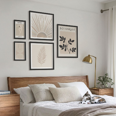 Bilderset fürs sofa Stilvolle florale geometrische Dekorationen