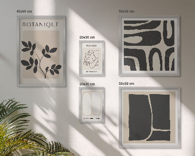 Bildergalerie-set für die wand Stilvolle abstrakte Pflanzengrafiken