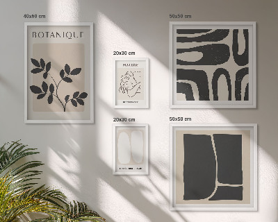 Bildergalerie-set für die wand Stilvolle abstrakte Pflanzengrafiken
