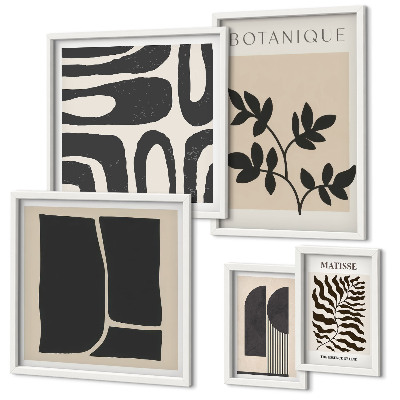 Modernes wandbilder-set Stilvolle abstrakte Naturgrafiken