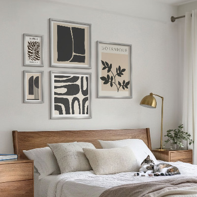 Modernes wandbilder-set Stilvolle abstrakte Naturgrafiken