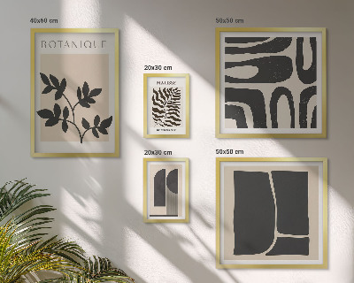 Modernes wandbilder-set Stilvolle abstrakte Naturgrafiken