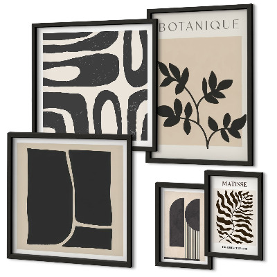 Modernes wandbilder-set Stilvolle abstrakte Naturgrafiken