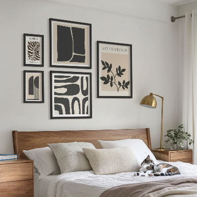 Modernes wandbilder-set Stilvolle abstrakte Naturgrafiken