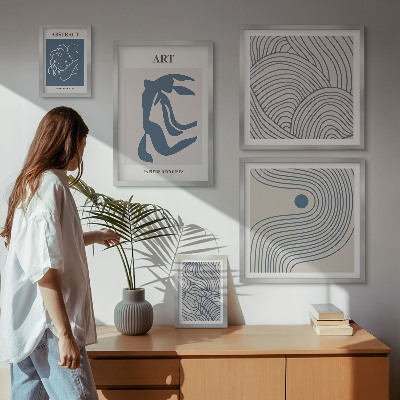 Bilderset fürs sofa Abstrakte moderne Linien