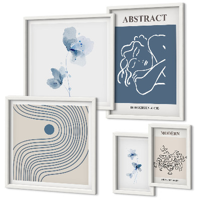 Modernes wandbilder-set Moderner abstrakter Floristenstil