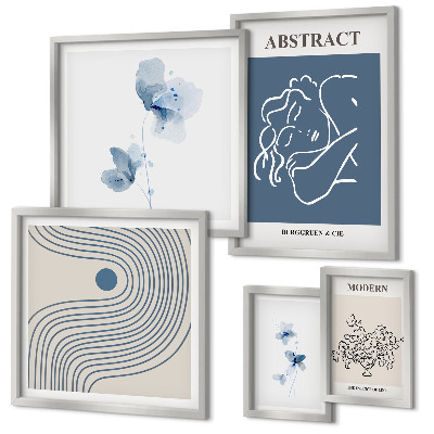 Modernes wandbilder-set Moderner abstrakter Floristenstil