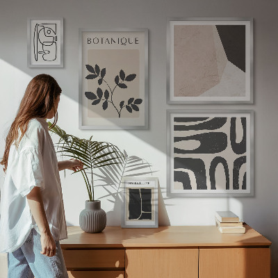 Bilderset fürs sofa Stilvolle minimalistische Grafiken