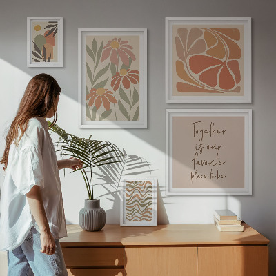 Bildergalerie-set für die wand Stilvolle Dekorationen mit Naturblumen