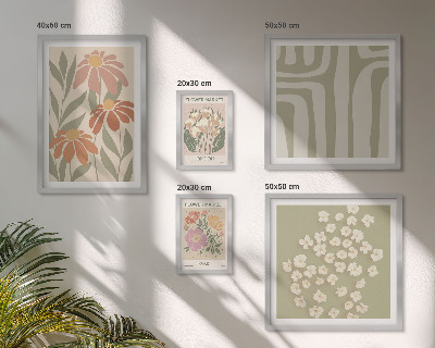 Modernes wandbilder-set Blumenmuster London Paris Boho