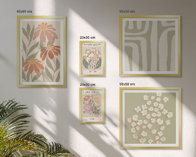 Modernes wandbilder-set Blumenmuster London Paris Boho