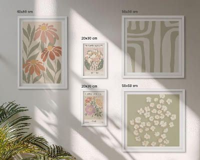Modernes wandbilder-set Blumenmuster London Paris Boho