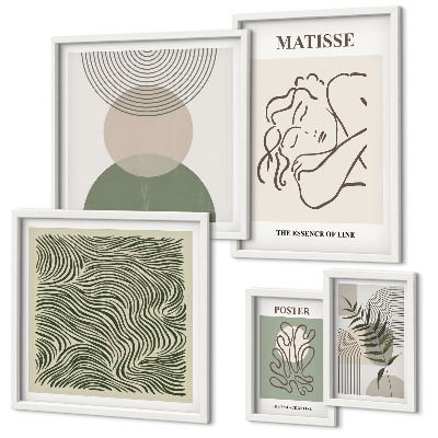 Bildergalerie-set für die wand Minimalistische Pflanzenkompositionen