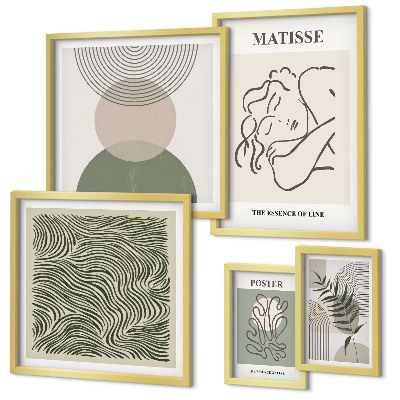 Bildergalerie-set für die wand Minimalistische Pflanzenkompositionen