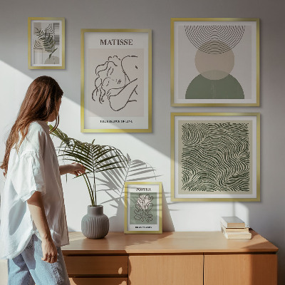 Bildergalerie-set für die wand Minimalistische Pflanzenkompositionen