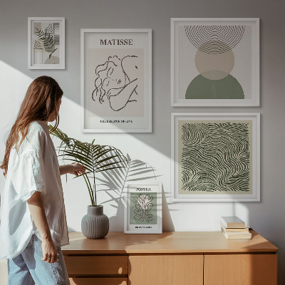 Bildergalerie-set für die wand Minimalistische Pflanzenkompositionen