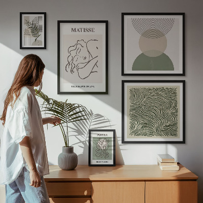 Bildergalerie-set für die wand Minimalistische Pflanzenkompositionen