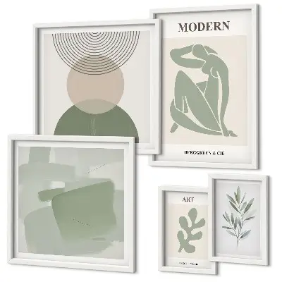 Wandbilder-Set in modernem abstraktem Stil