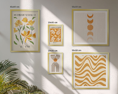 Modernes wandbilder-set Stilvolle Blumendekorationen