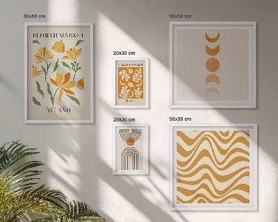 Modernes wandbilder-set Stilvolle Blumendekorationen