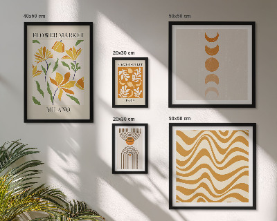 Modernes wandbilder-set Stilvolle Blumendekorationen