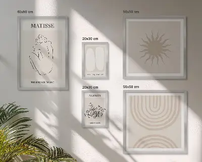 Wandbilder-Set Minimalistische Kunstlinien modernes Design