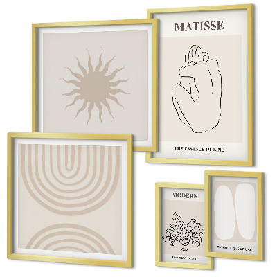 Modernes wandbilder-set Minimalistische Kunstlinien