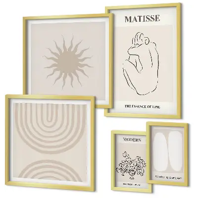 Wandbilder-Set Minimalistische Kunstlinien modernes Design