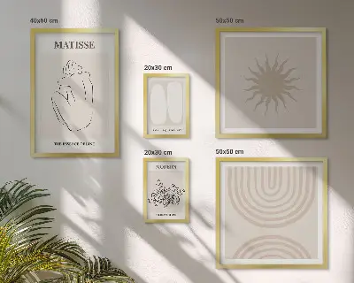 Wandbilder-Set Minimalistische Kunstlinien modernes Design