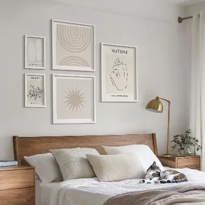 Wandbilder-Set Minimalistische Kunstlinien modernes Design