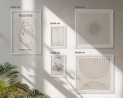 Wandbilder-Set Minimalistische Kunstlinien modernes Design