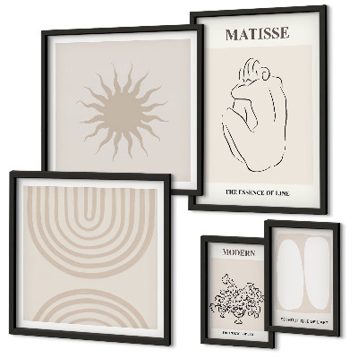 Modernes wandbilder-set Minimalistische Kunstlinien
