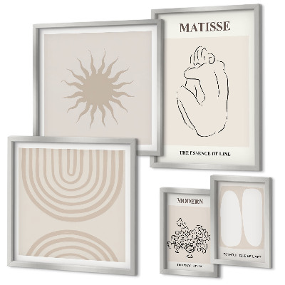 Modernes wandbilder-set Minimalistische Kunstlinien