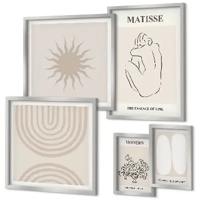 Wandbilder-Set Minimalistische Kunstlinien modernes Design